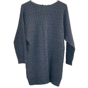 Joan Vass Studio Wool Cashmere Blend Cable Knit Sweater, Size Medium - Luxurious